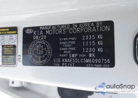 2021 Kia Stinger Gt2 z USA, uszkodzony, nr VIN KNAE55LC5M6090756